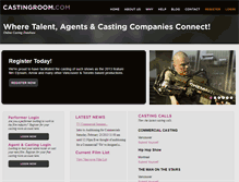 Tablet Screenshot of castingroom.com